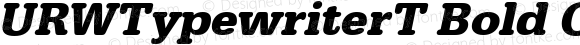 URWTypewriterT Bold Oblique