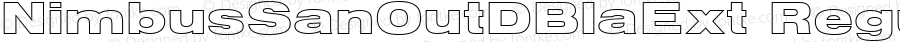 NimbusSanOutDBlaExt Regular Version 001.005