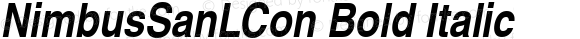 NimbusSanLCon Bold Italic