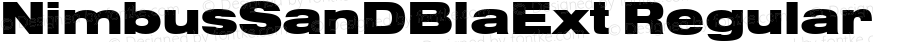 NimbusSanDBlaExt Regular Version 001.005