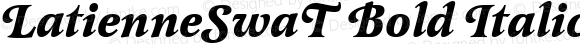 LatienneSwaT Bold Italic