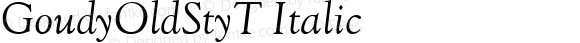 GoudyOldStyT Italic