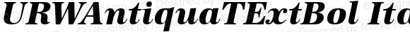 URWAntiquaTExtBol Italic