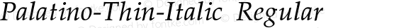 Palatino-Thin-Italic Regular