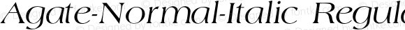 Agate-Normal-Italic Regular