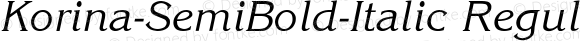 Korina-SemiBold-Italic Regular