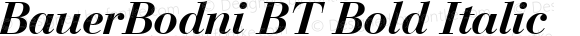 BauerBodni BT Bold Italic