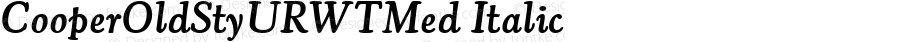 CooperOldStyURWTMed Italic Version 1.05