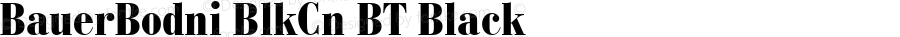 Bauer Bodoni Black Condensed BT