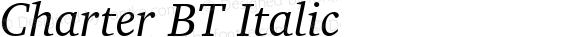 Charter Italic BT