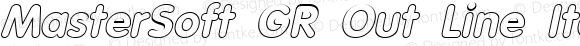 MasterSoft GR Out Line Italic t_GROutline Normal