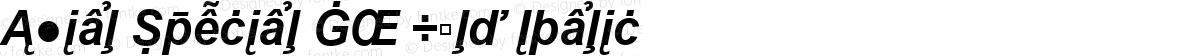 Arial Special G2 Bold Italic