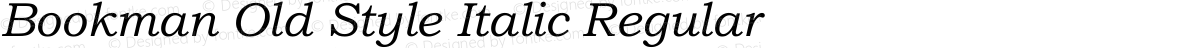 Bookman Old Style Italic Regular