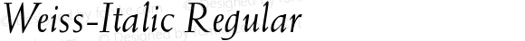 Weiss-Italic Regular