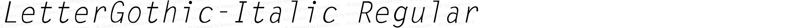 LetterGothic-Italic Regular