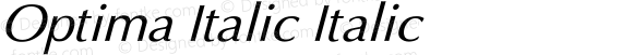 Optima Italic Italic