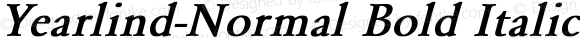 Yearlind-Normal Bold Italic