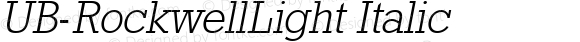 UB-RockwellLight-Italic
