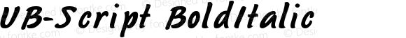 UB-Script BoldItalic