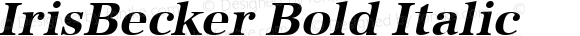 IrisBecker Bold Italic