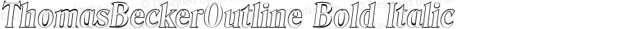 ThomasBeckerOutline Bold Italic