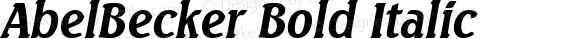 AbelBecker Bold Italic