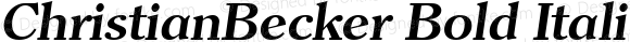 ChristianBecker Bold Italic