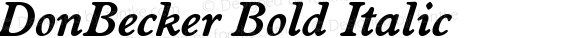 DonBecker Bold Italic