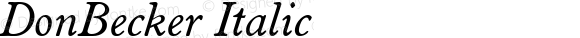 DonBecker Italic