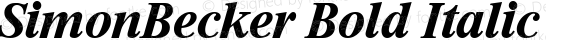 SimonBecker Bold Italic