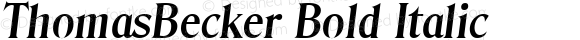 ThomasBecker Bold Italic