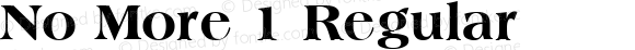 No More 1 Regular 1.0 Wed Apr 19 18:21:04 1995