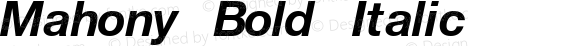 Mahony Bold Italic