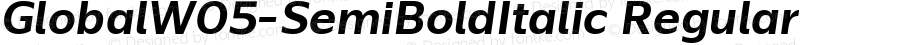 Global W05 SemiBold Italic