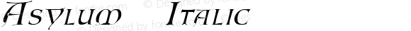 Asylum 3 Italic