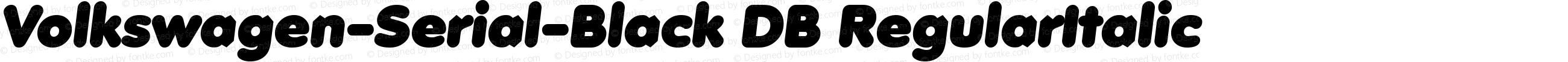 Volkswagen-Serial-Black DB RegularItalic