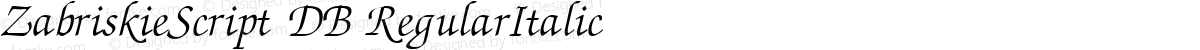 ZabriskieScript DB RegularItalic