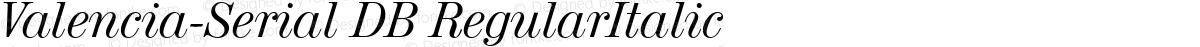 Valencia-Serial DB RegularItalic