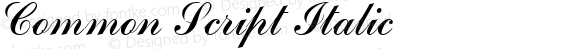 Common Script Italic
