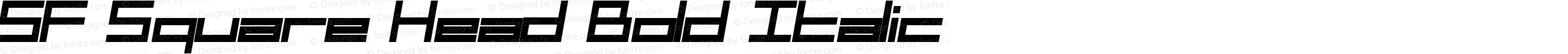 SF Square Head Bold Italic
