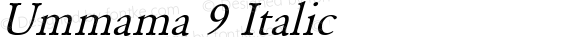 Ummama 9 Italic