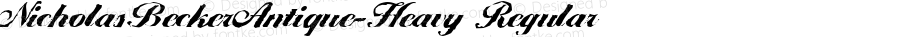 NicholasBeckerAntique-Heavy Regular 1.0 Thu May 04 01:28:28 2000