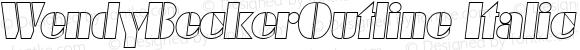 WendyBeckerOutline Italic