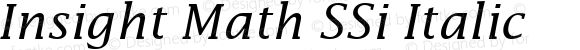 Insight Math SSi Italic