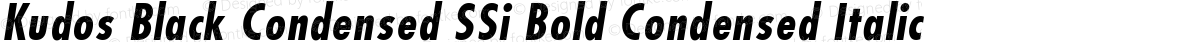 Kudos Black Condensed SSi Bold Condensed Italic