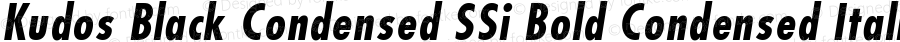 Kudos Black Condensed SSi Bold Condensed Italic