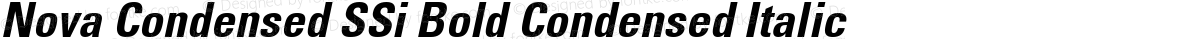 Nova Condensed SSi Bold Condensed Italic
