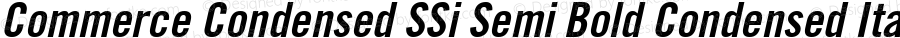 Commerce Condensed SSi Semi Bold Condensed Italic