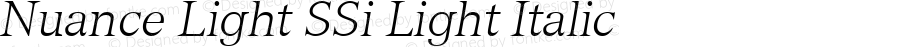 Nuance Light SSi Light Italic