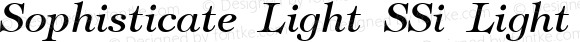 Sophisticate Light SSi Light Italic